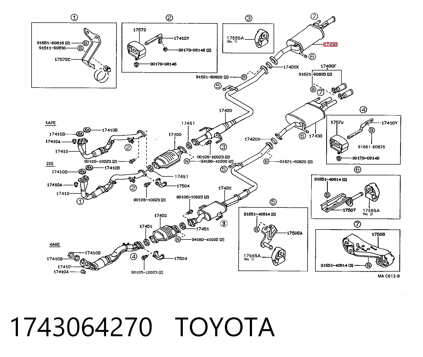Comprar Silenciador trasero Toyota Corolla  E9