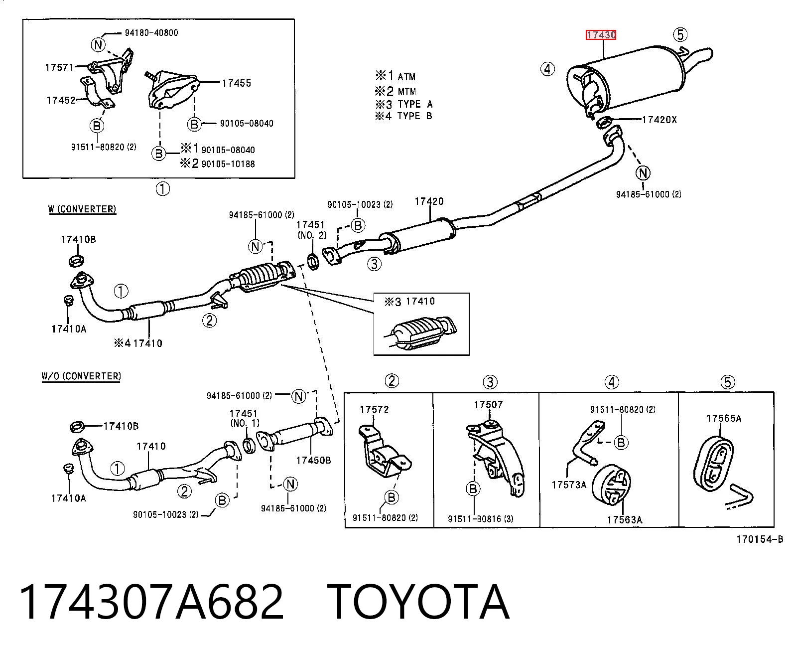 Comprar Silenciador trasero Toyota Camry  V20 a bajo precio
