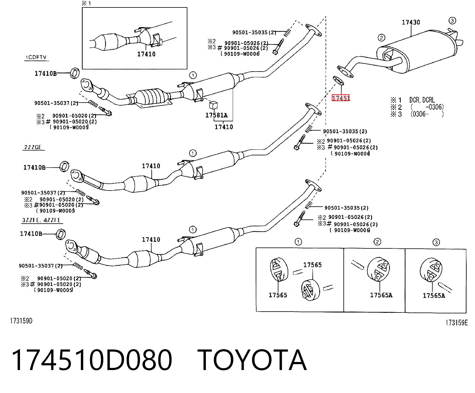 174510D080 Toyota