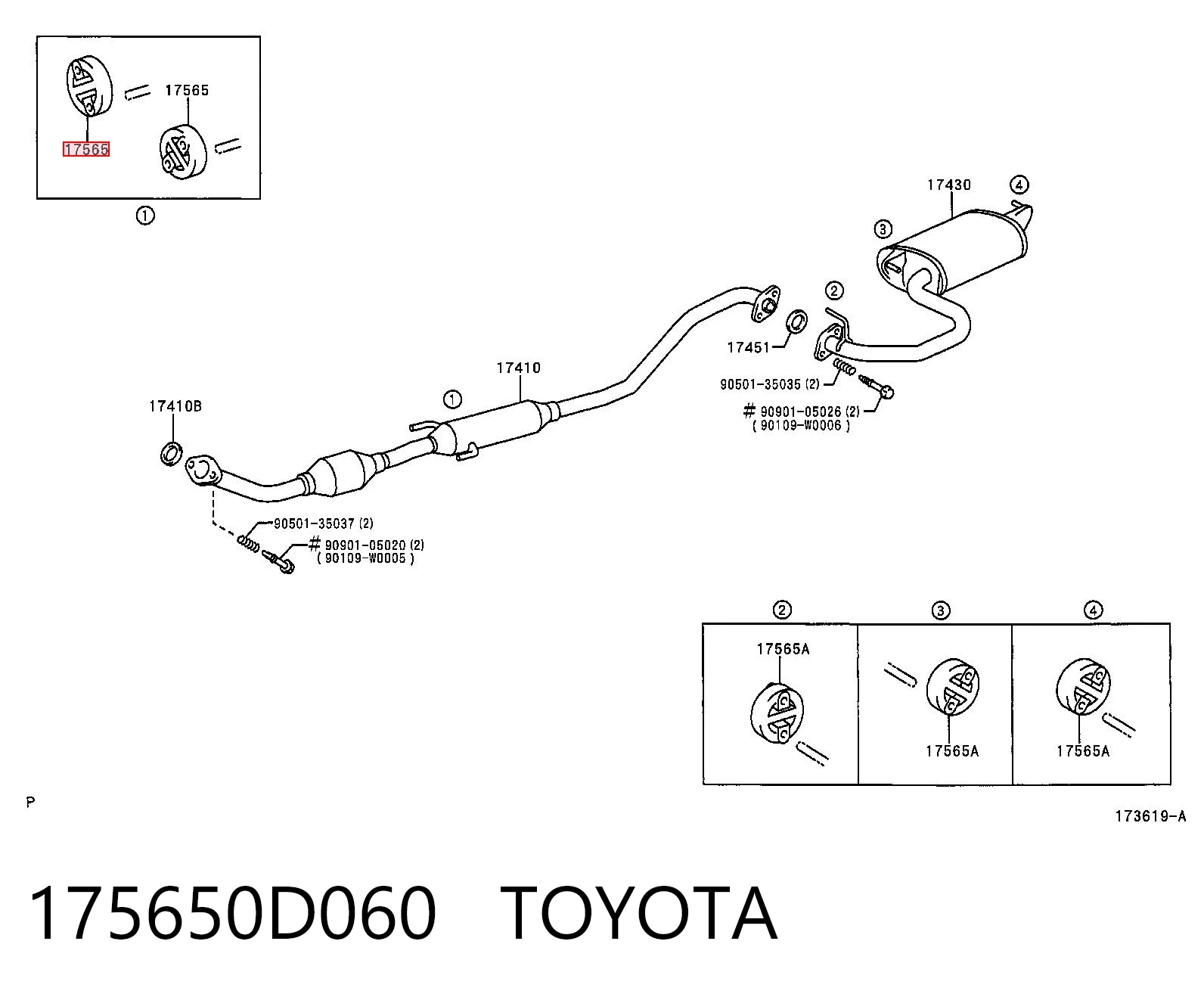 Almohadilla de montaje del silenciador Hyundai Elantra V (MD)