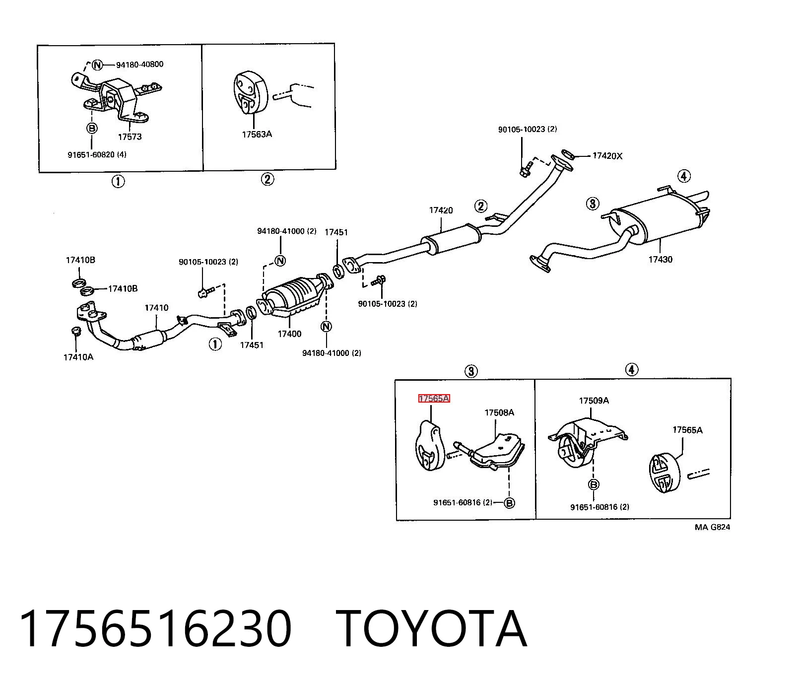 Comprar Soporte escape Daihatsu Terios I J100, J102, J122