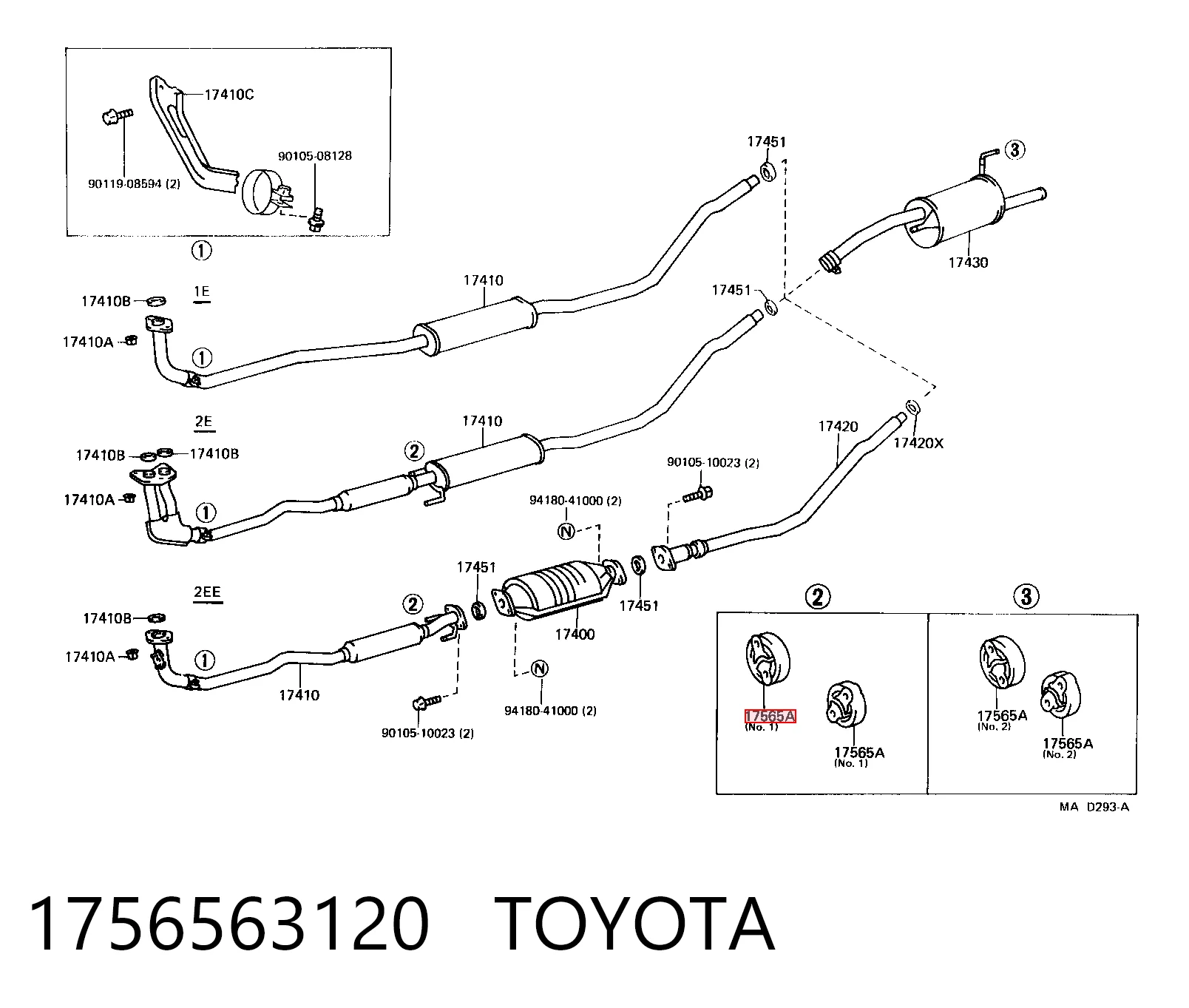 Almohadilla de tope silenciador Mitsubishi Colt III desde 2,59 €
