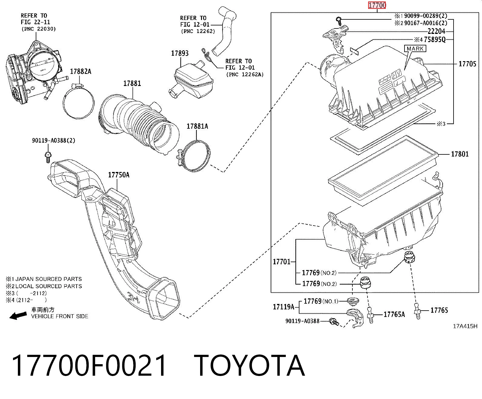 17700F0021 Toyota 