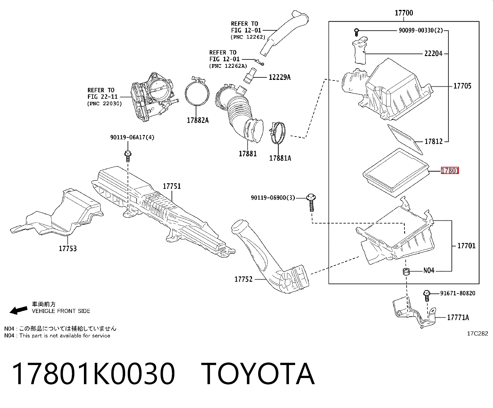 17801K0030 Toyota