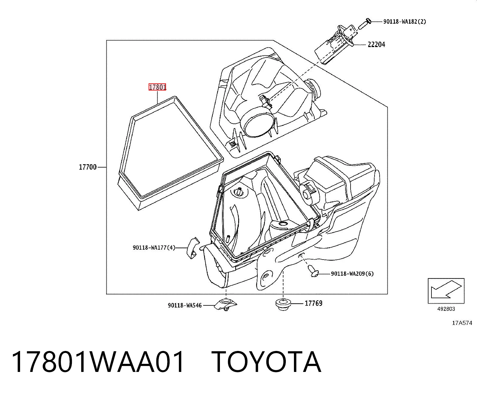 17801WAA01 Toyota