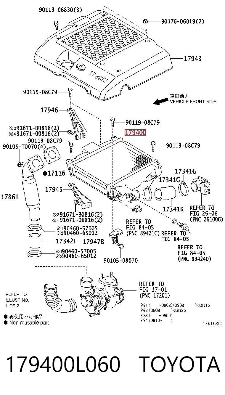 179400L060 Toyota Radiador de intercooler
