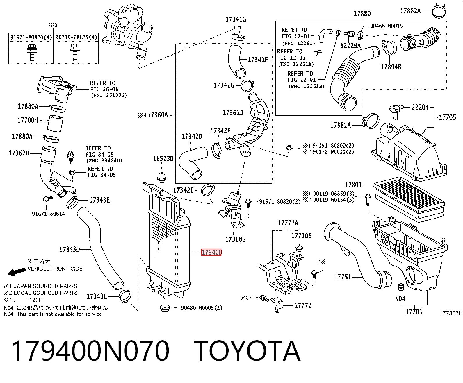 Radiador de aire de admisión Toyota Yaris hatchback (P13) (2011 - 2020) precio, desde 105,95 EUR