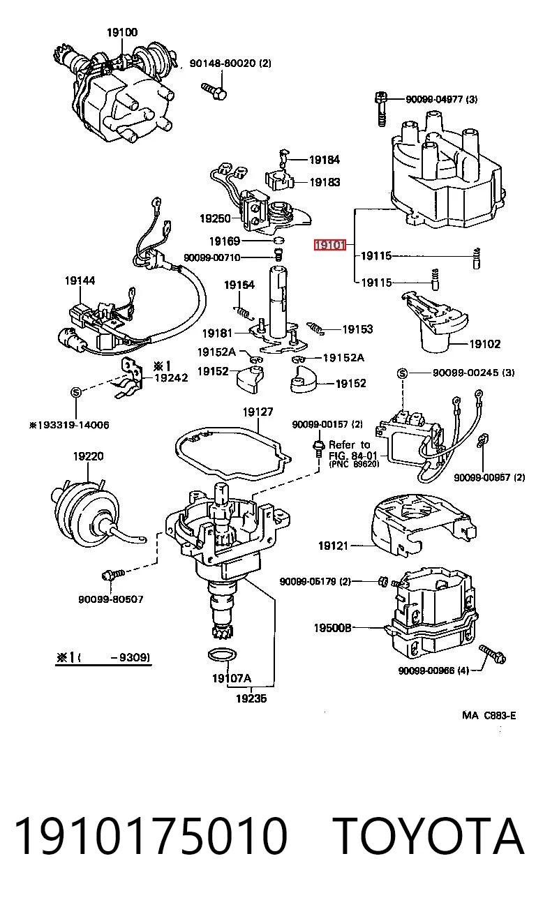 Tapa de distribuidor de encendido Toyota Land Cruiser PRADO ASIA SUV (J12) (2002 - 2010) precio, desde 22,51 EUR