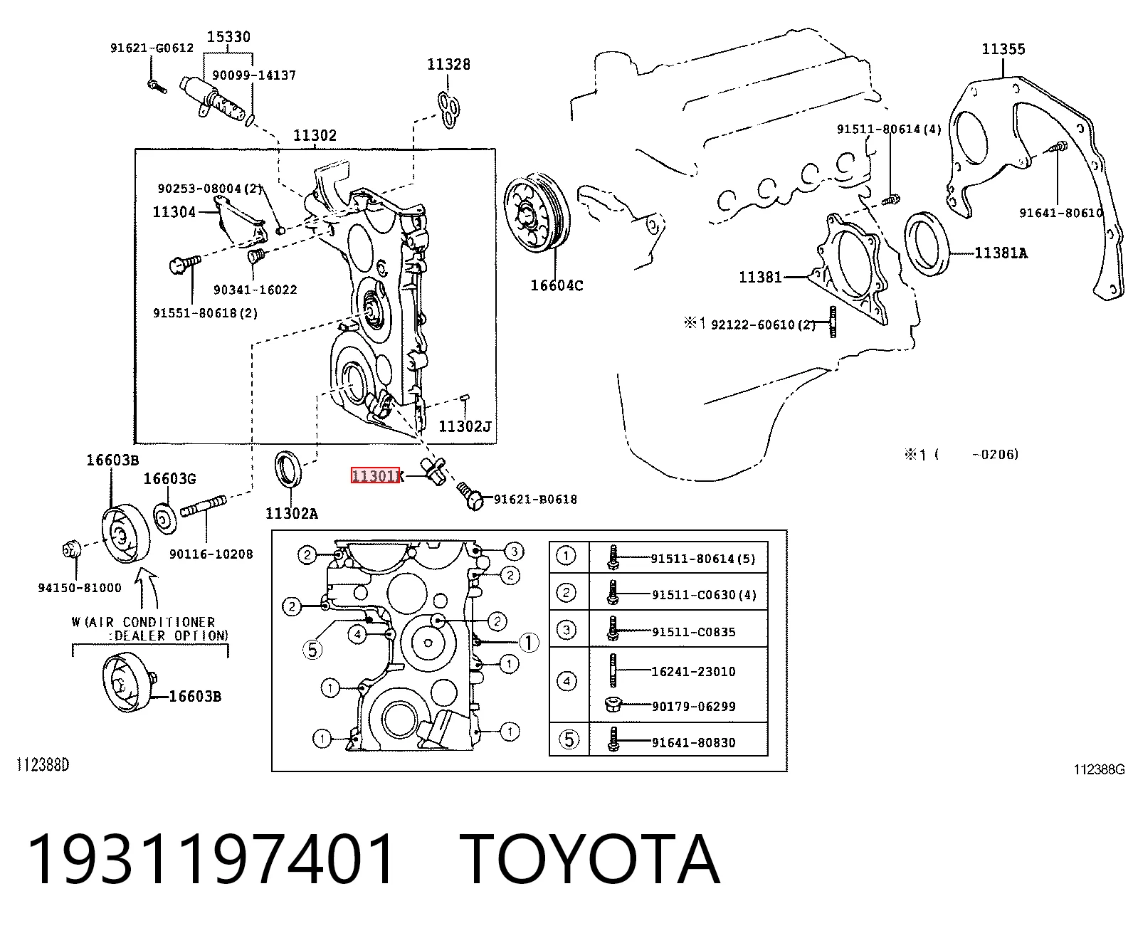 1931197401 Toyota Sensor de posición del cigüeñal