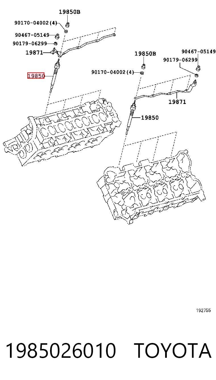 1985026010 Toyota Bujías de calentamiento