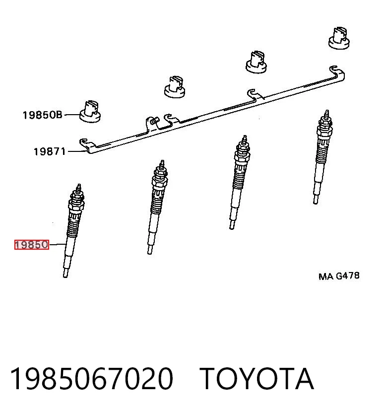1985067020 Toyota Bujías de calentamiento