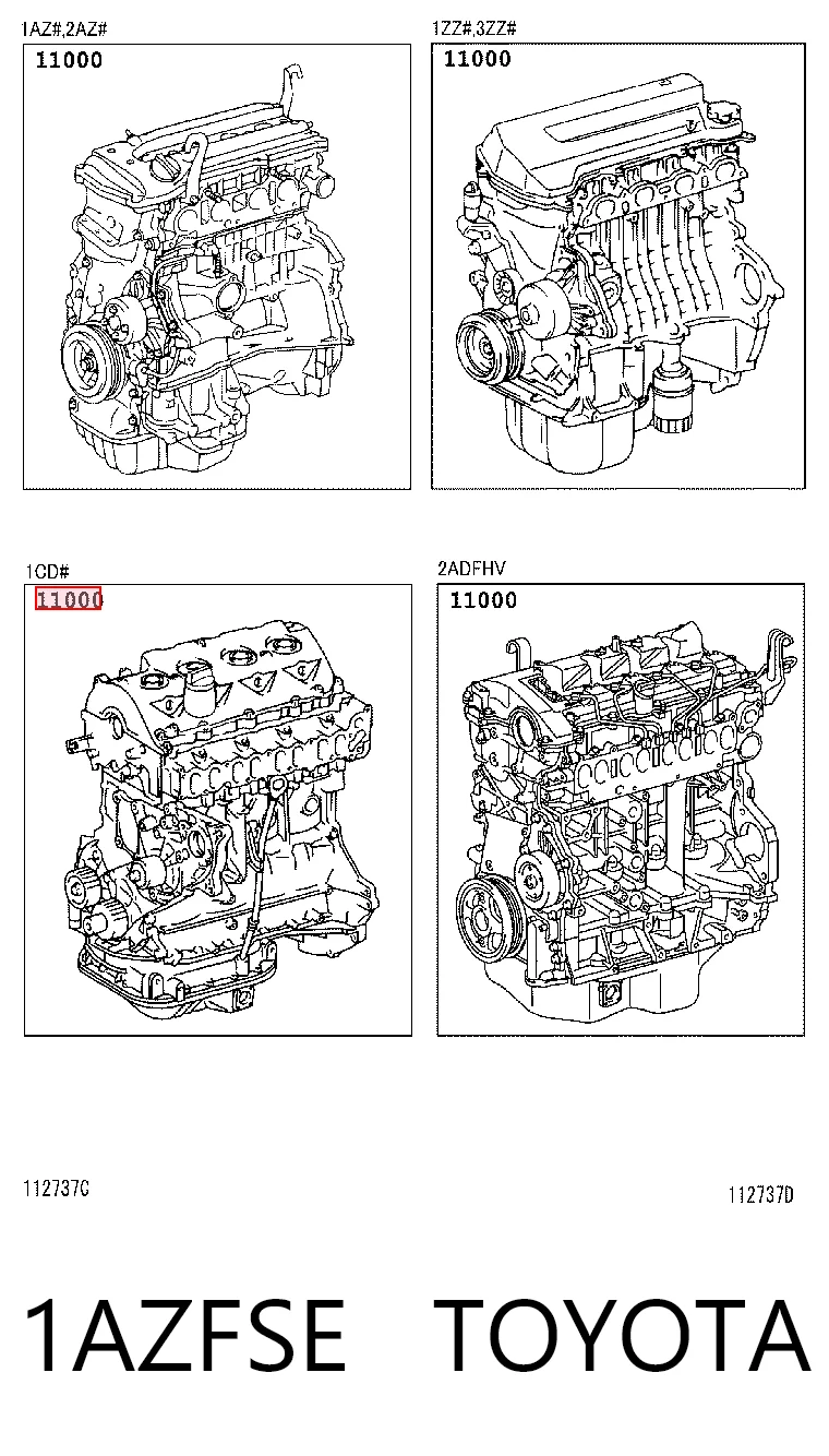 1AZFSE Toyota Motor completo