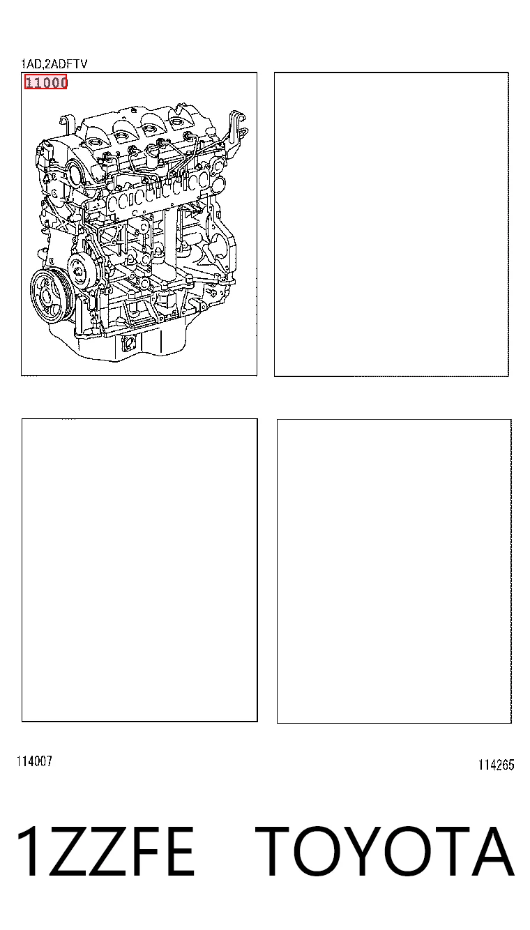 1ZZFE Toyota Motor completo