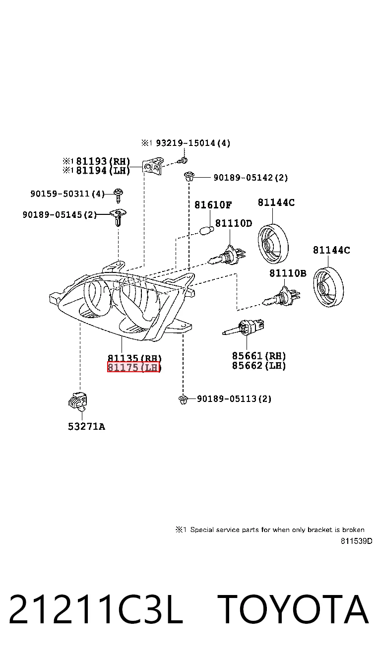  Faro izquierdo Toyota Avensis 1