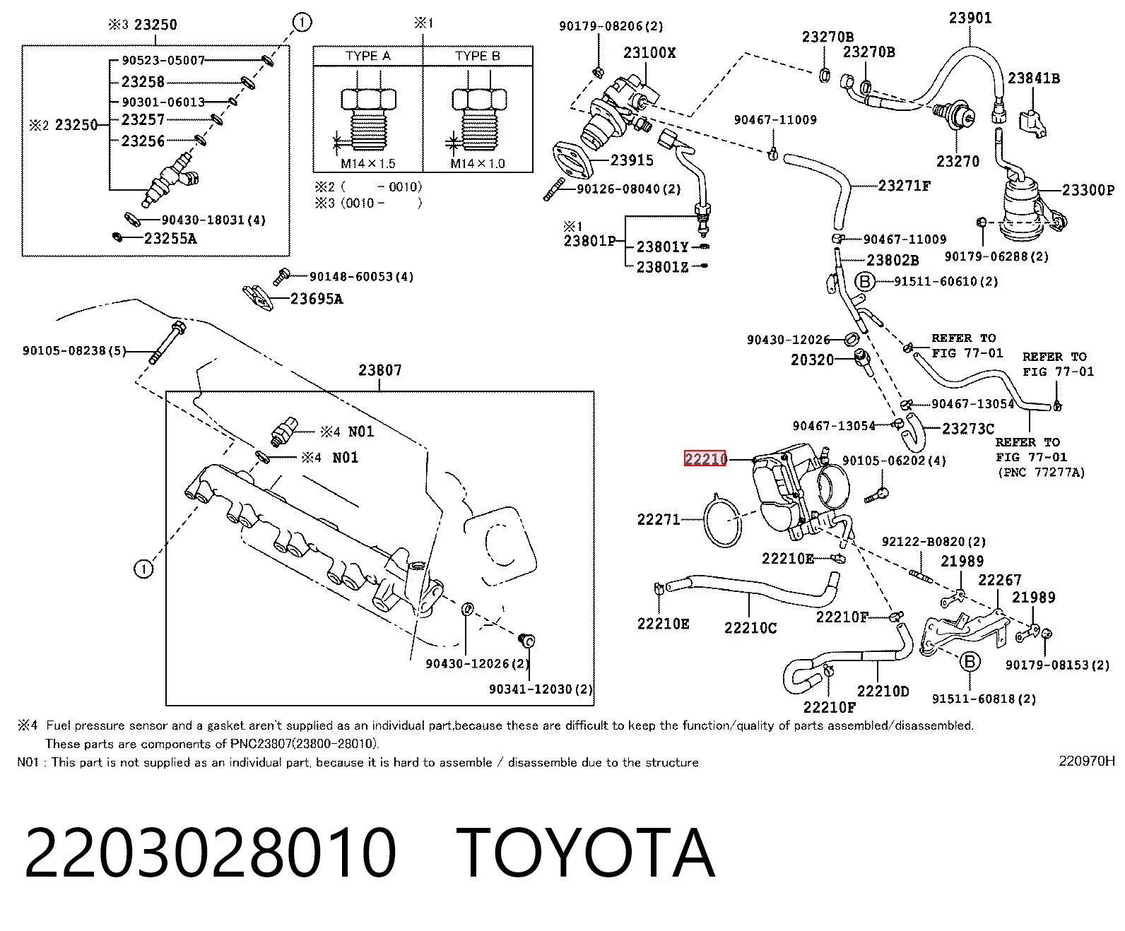 Mariposa de admisión para Toyota Avensis I T22
