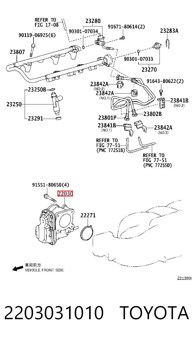Mariposa de admisión para Toyota Land Cruiser PRADO ASIA J12