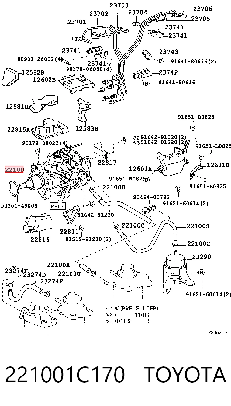 Bomba de inyección para Toyota Land Cruiser 100 J10