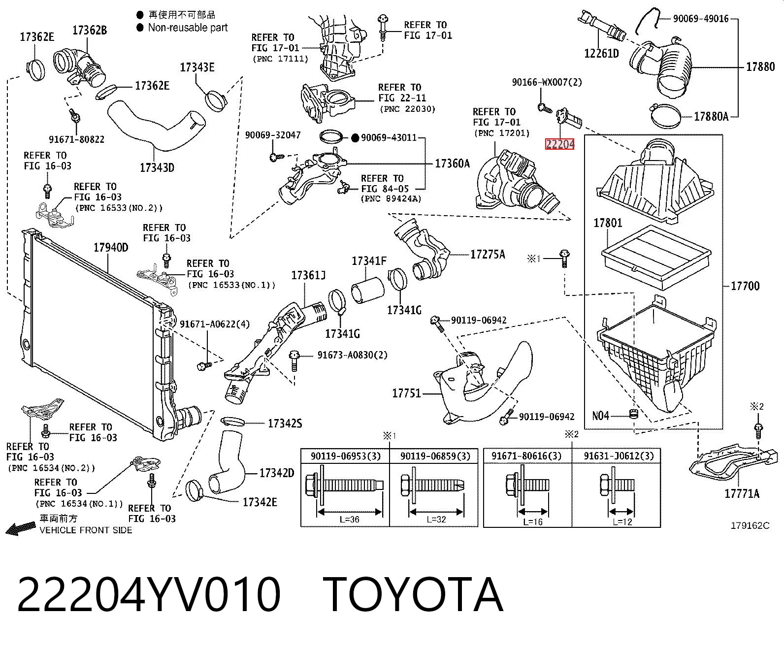 22204YV010 Toyota
