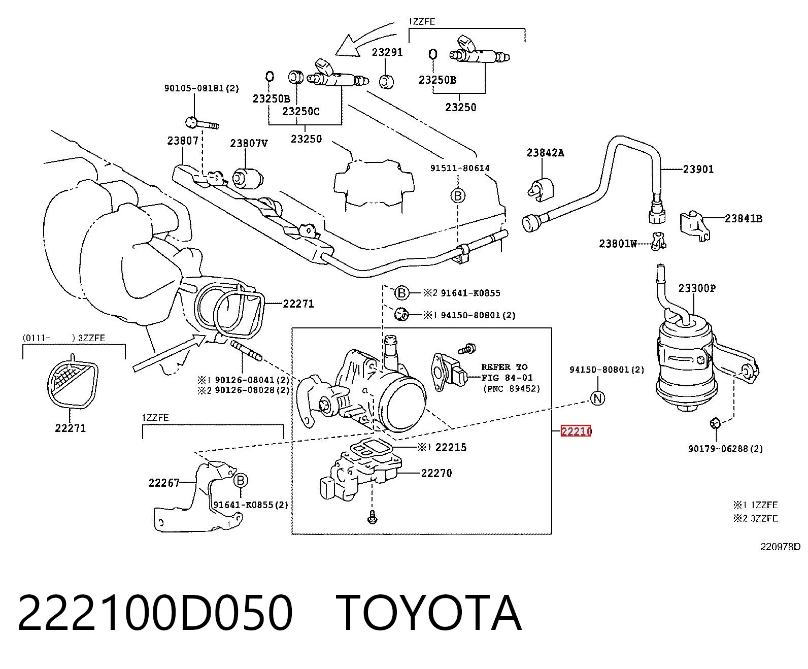 222100D050 Toyota