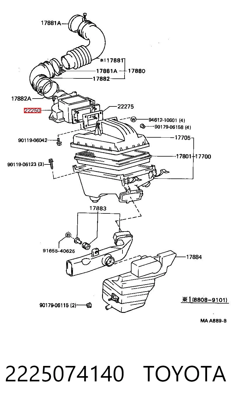 Comprar Sensor de flujo de masa de aire Toyota Camry V2 a bajo precio