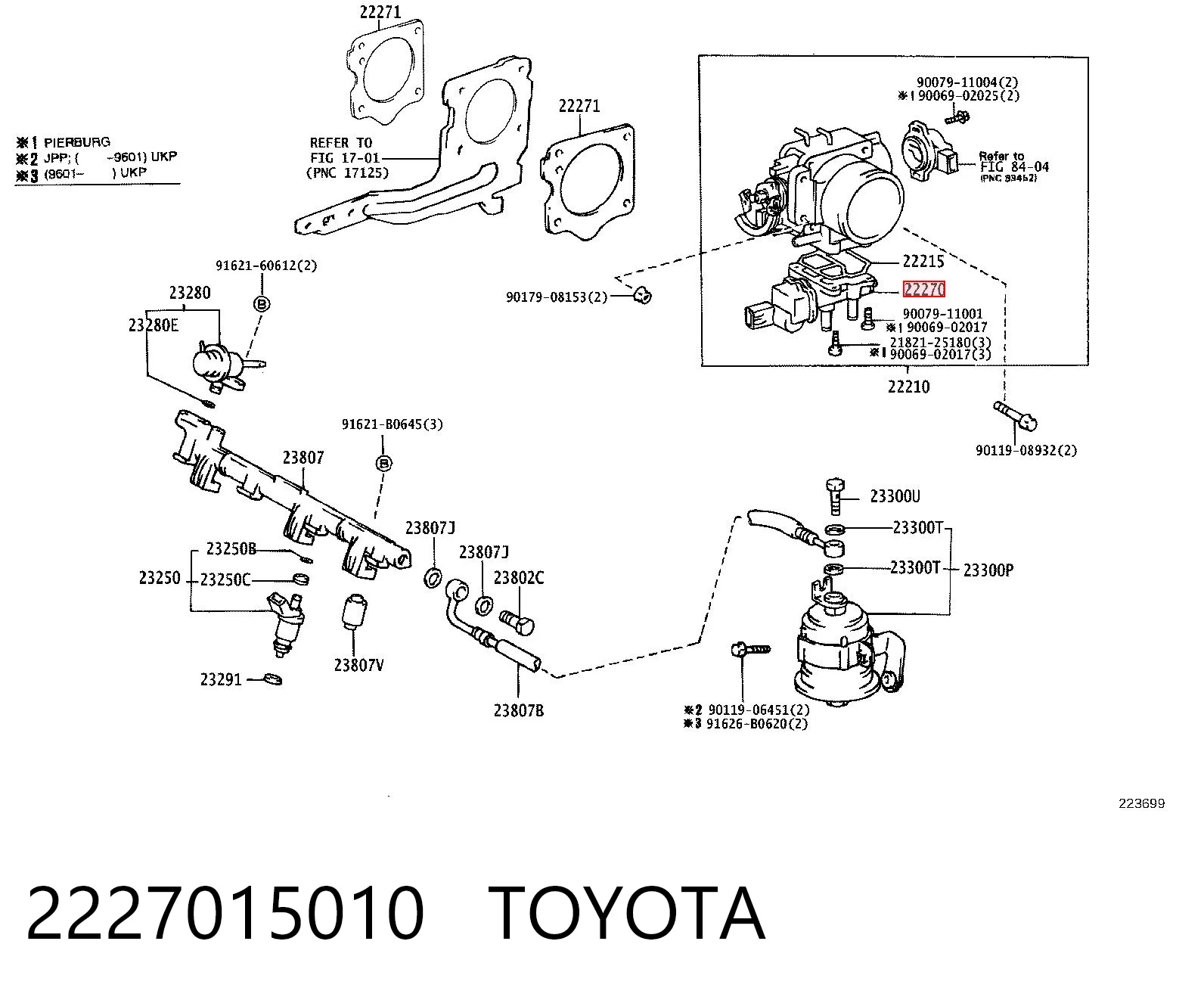 2227015010 Toyota Regulador de ralentí