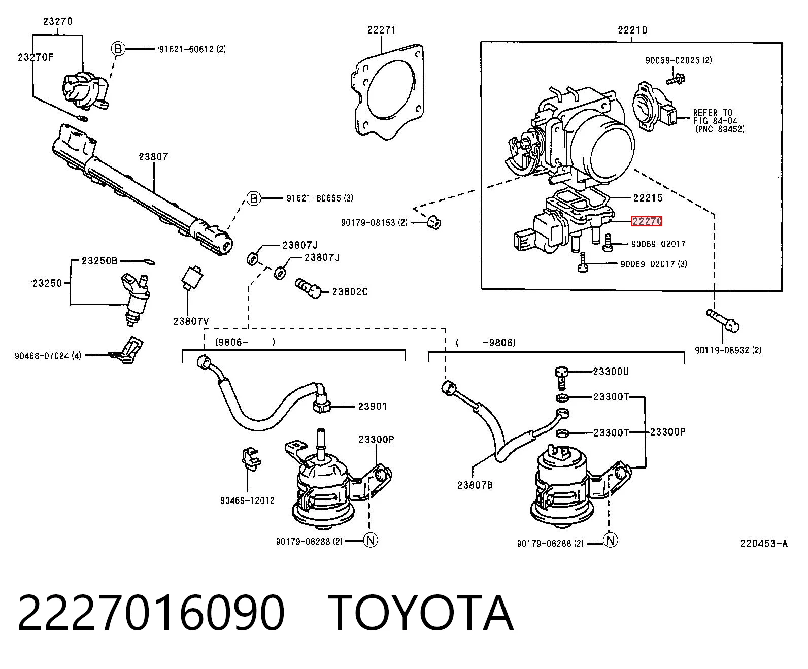 2227016090 Toyota Regulador de ralentí