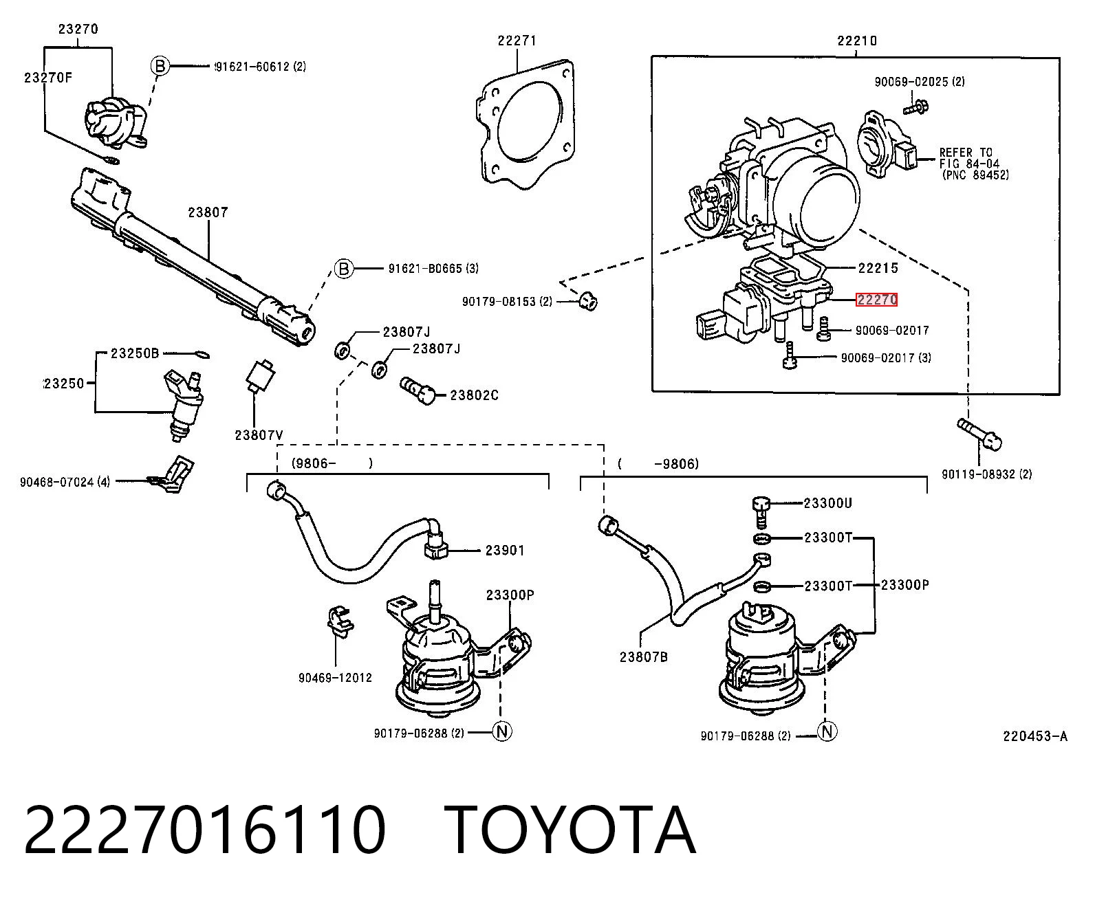 2227016110 Toyota Regulador de ralentí