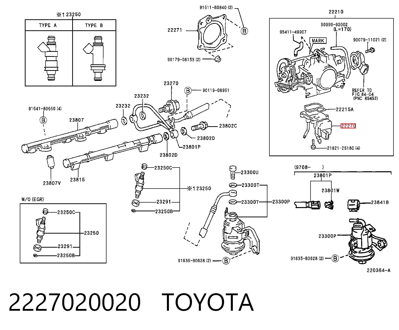 2227020020 Toyota Regulador de ralentí
