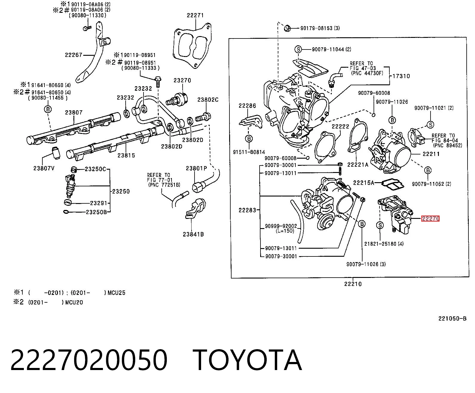 2227020050 Toyota Regulador de ralentí