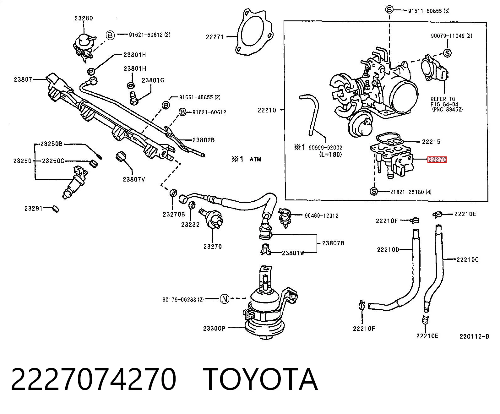 2227074270 Toyota Regulador de ralentí