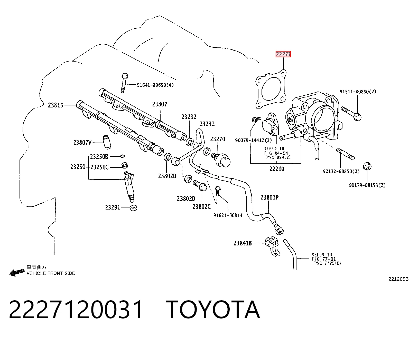 Comprar Junta de la mariposa de admisión Toyota Camry  V30 a bajo precio