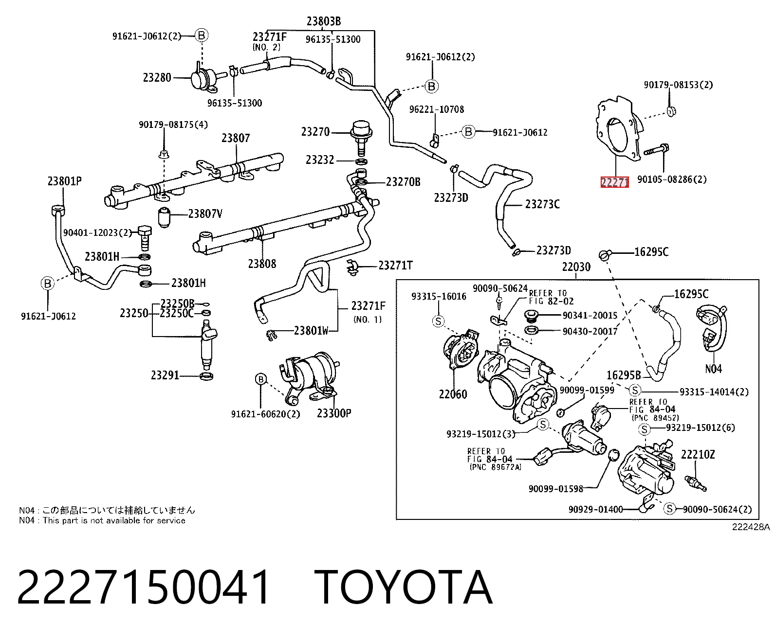 Junta del cuerpo de mariposa para Lexus LS  UCF30
