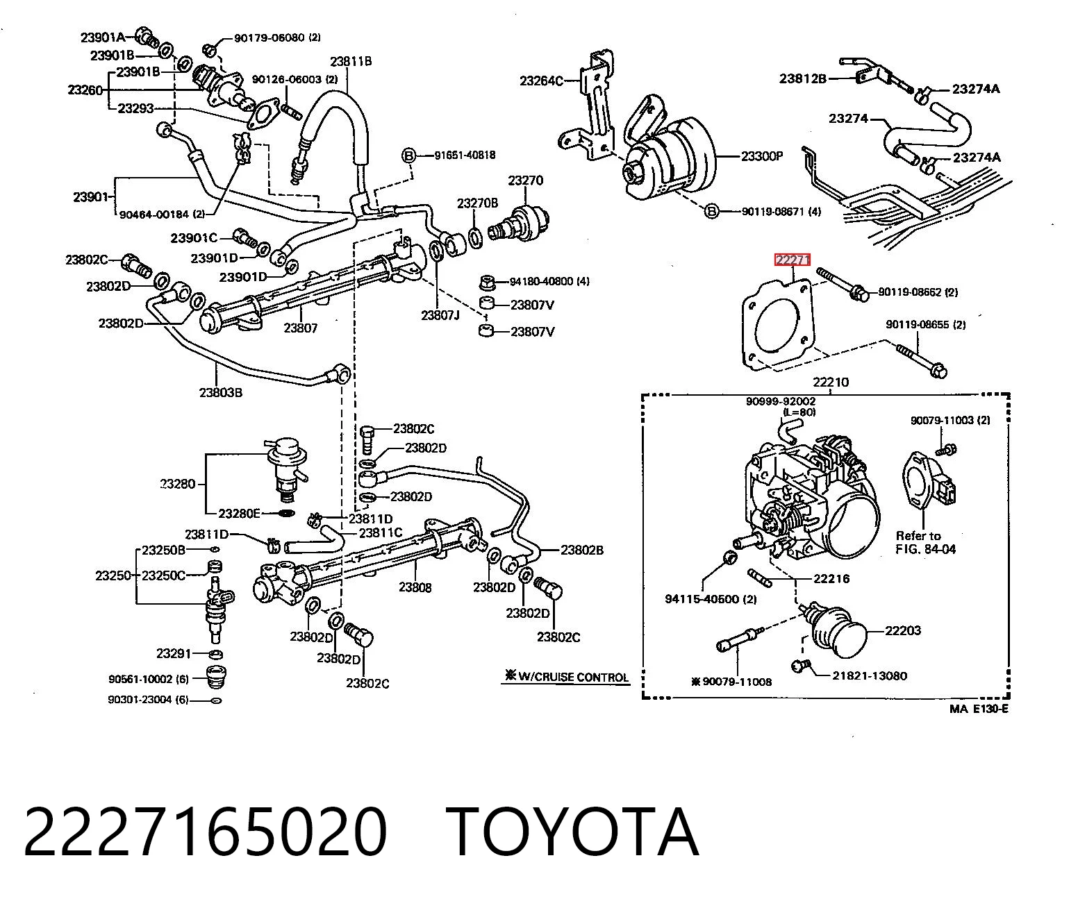 Comprar Junta de la mariposa de admisión Toyota 4 Runner N130 a bajo precio