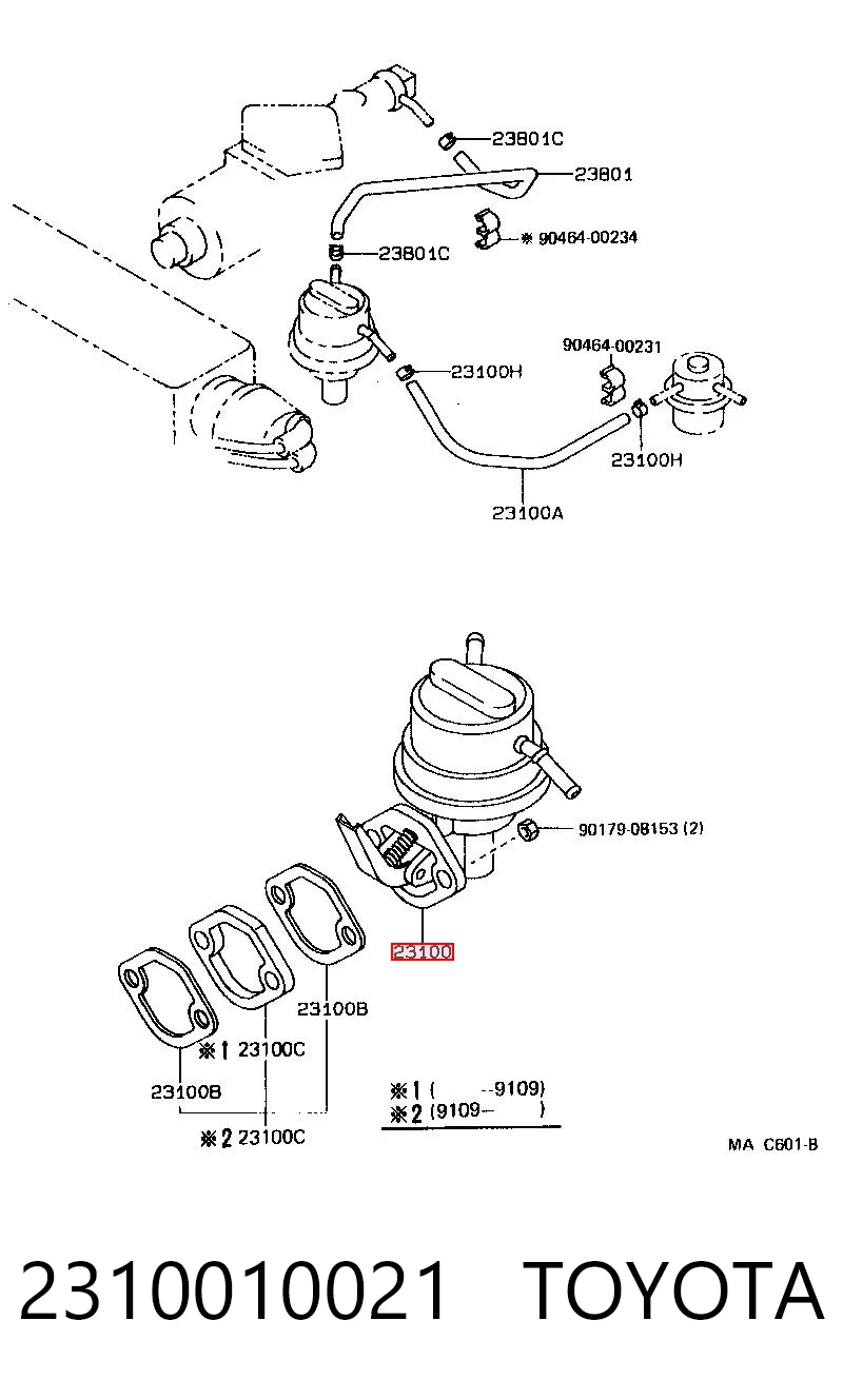 2310010021 Toyota Bomba de combustible mecánica