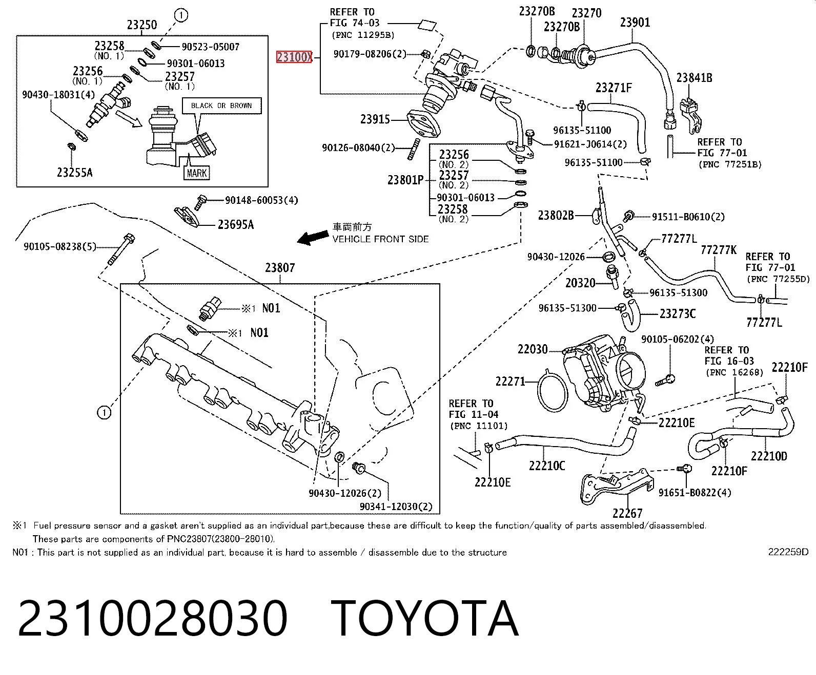 2310028030 Toyota Bomba de inyección