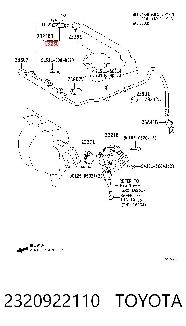 2320922110 Toyota