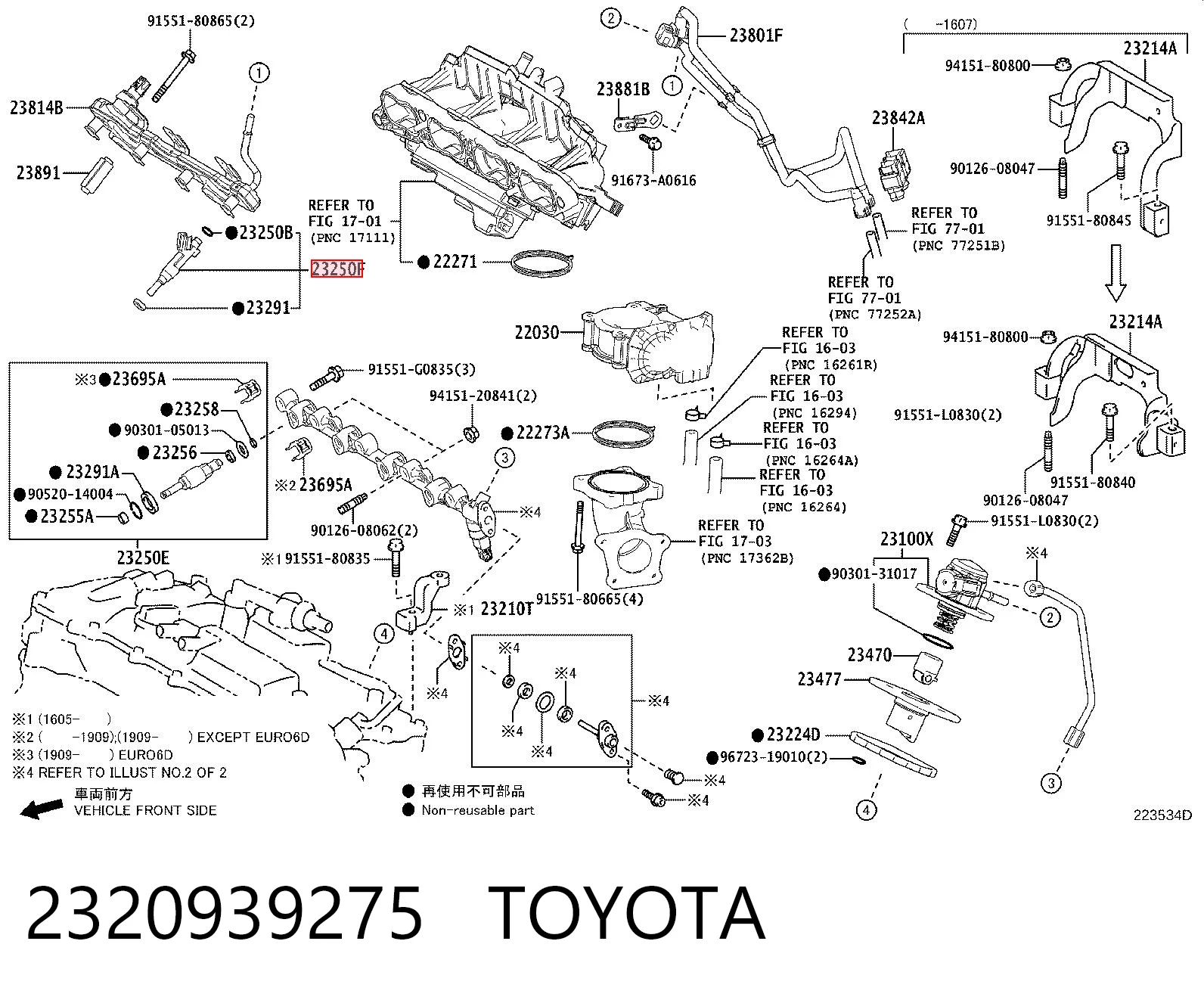 2320939275 Toyota Inyector de combustible
