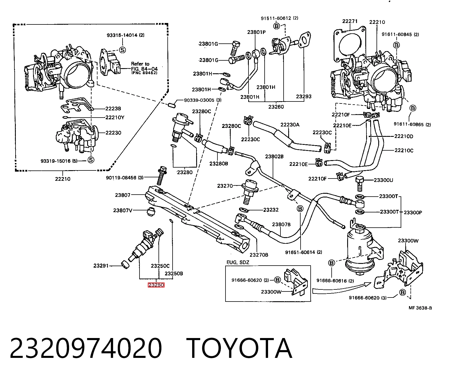 Comprar Inyector de combustible Toyota Celica T16 a bajo precio
