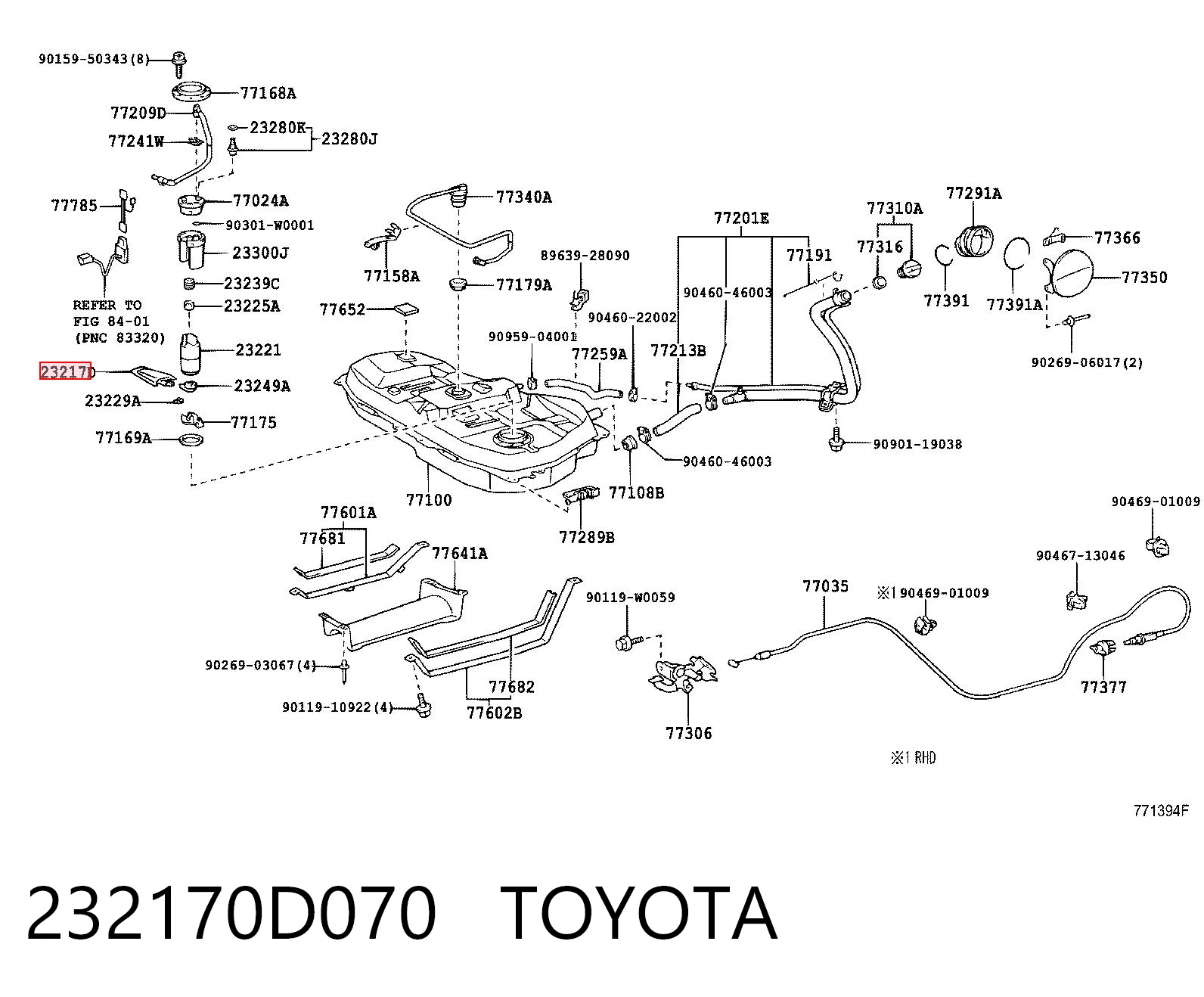 232170D070 Toyota