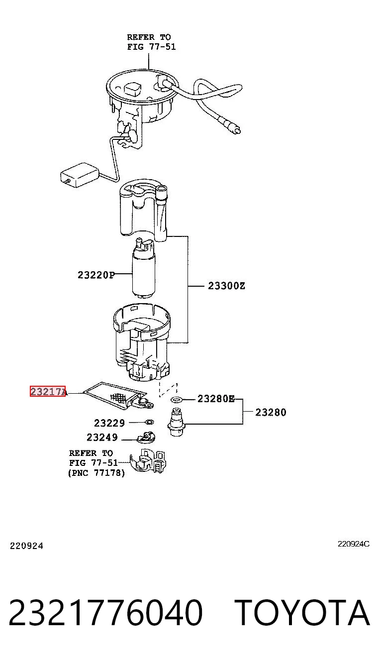 2321776040 Toyota
