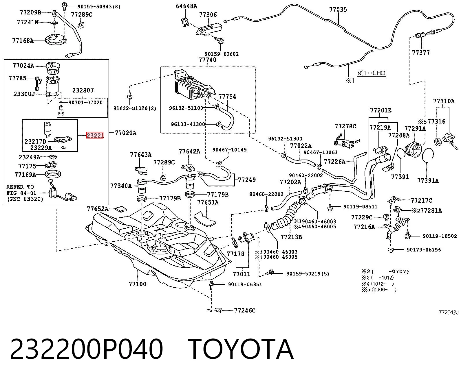 232200P040 Toyota
