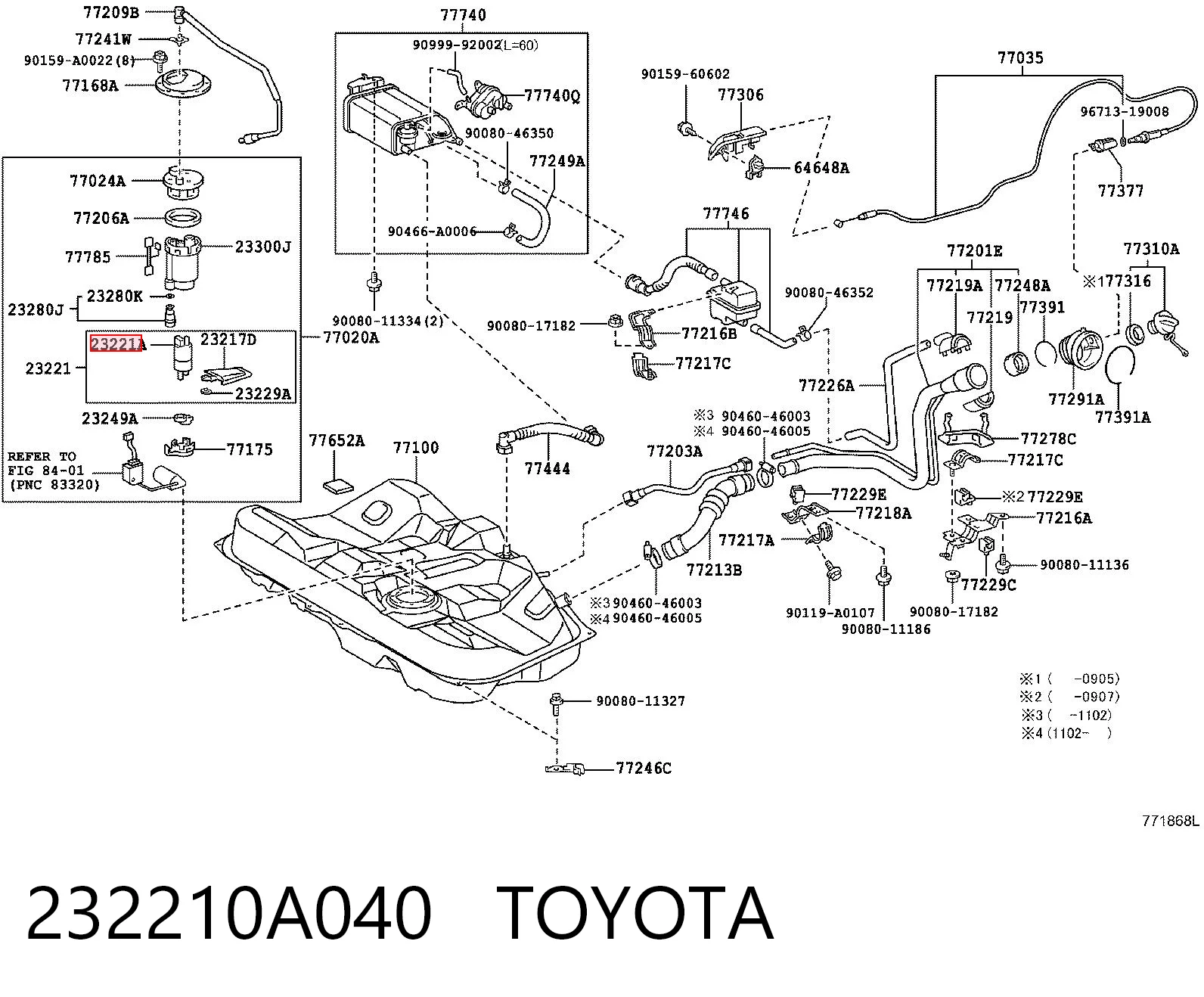 232210A040 Toyota