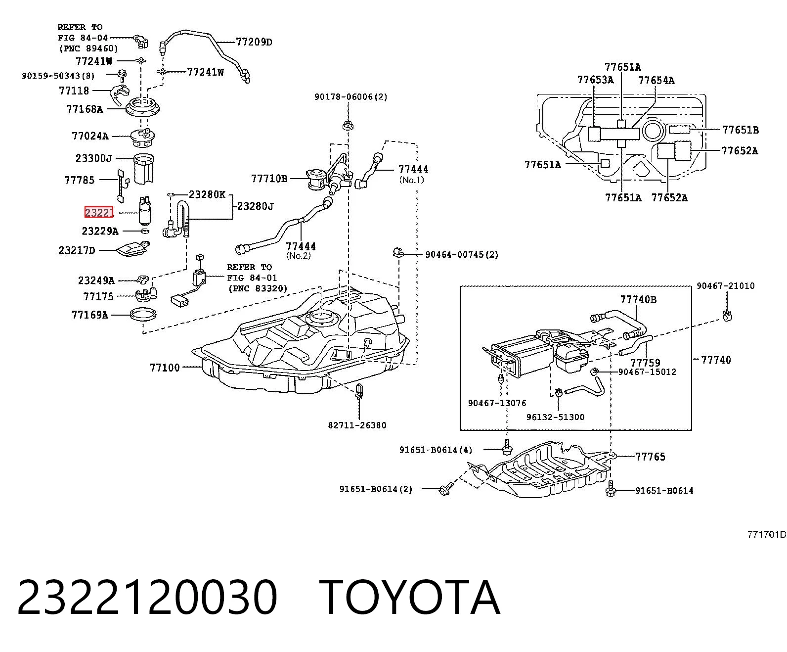 Comprar Bomba de combustible eléctrica sumergible Lexus RX  U3 a bajo precio