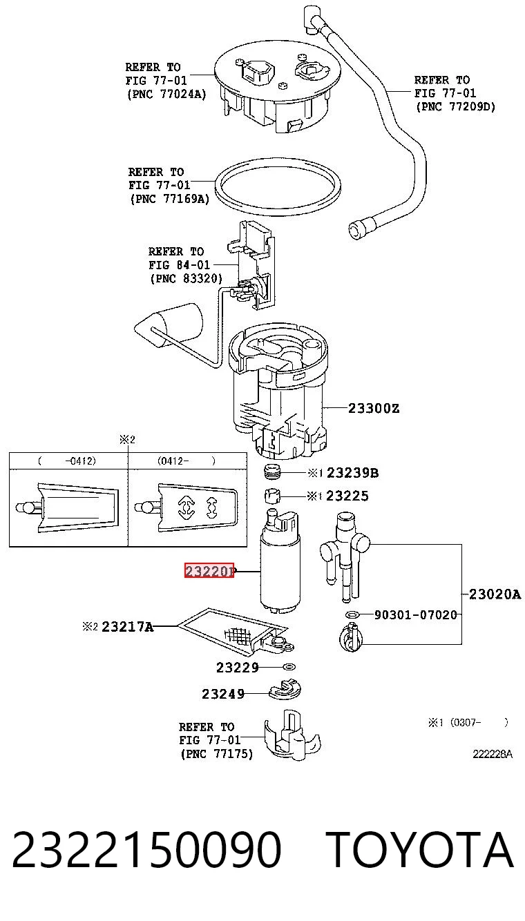 Bomba de combustible eléctrica sumergible  Lexus LS sedán (UCF30) (2000 - 2006) precio, desde 27,59 EUR