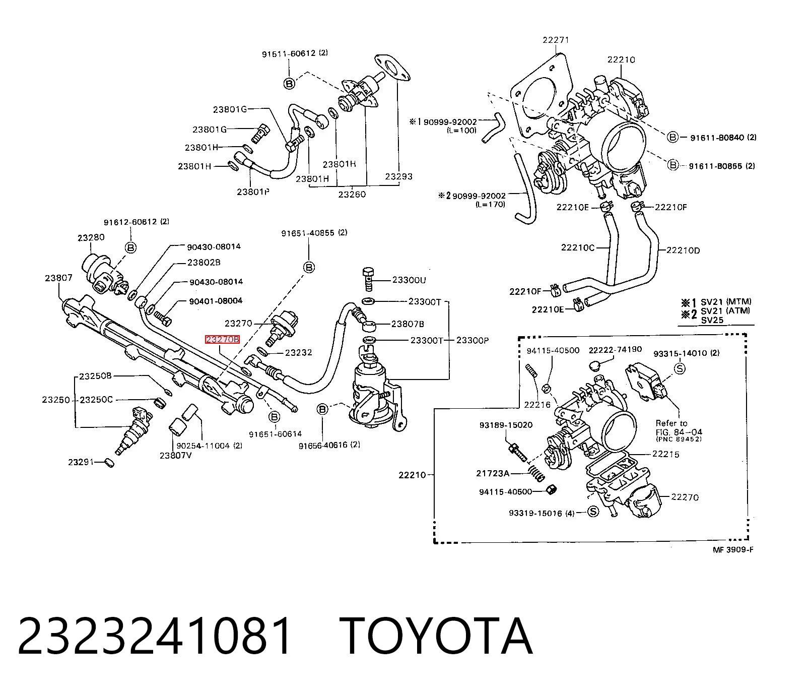 2323241081 Toyota Junta del tapón del cárter de aceite