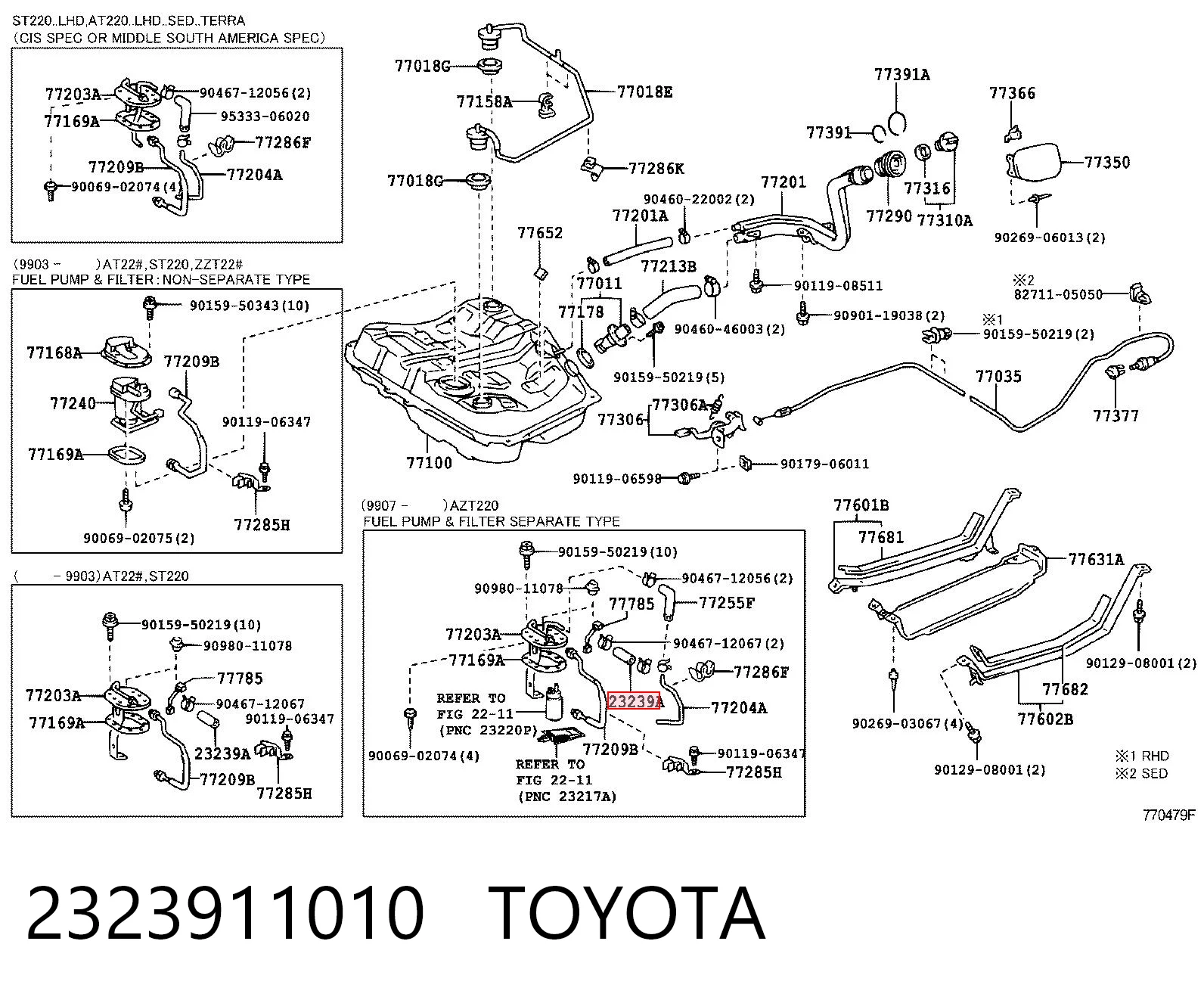 2323911010 Toyota 