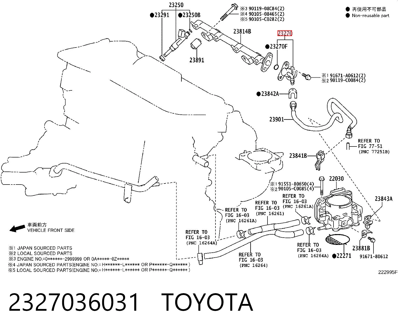 2327036031 Toyota