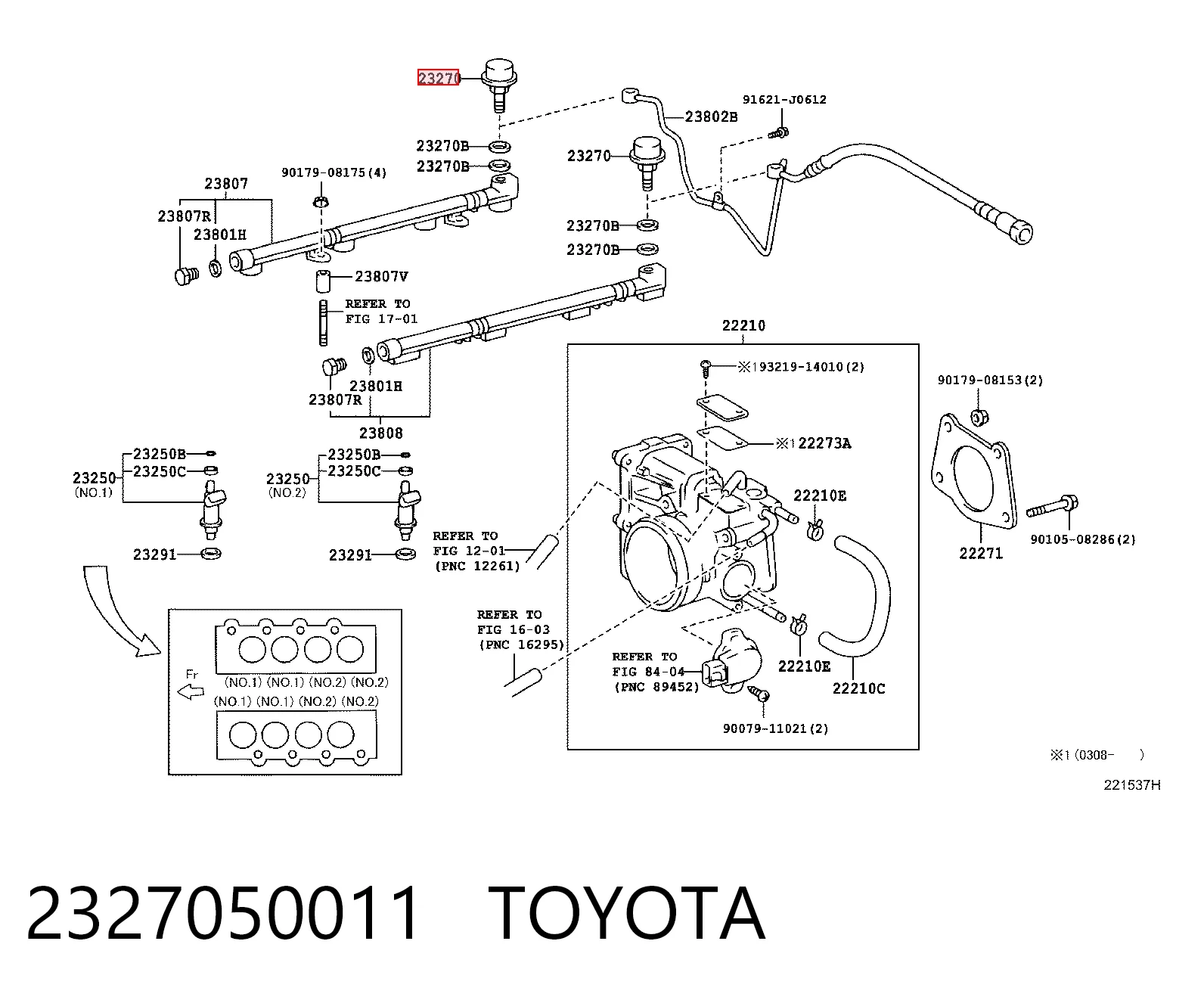Regulador de presión de combustible Toyota Land Cruiser 100 SUV (J10) (1998 - 2005) precio, desde 67,23 EUR