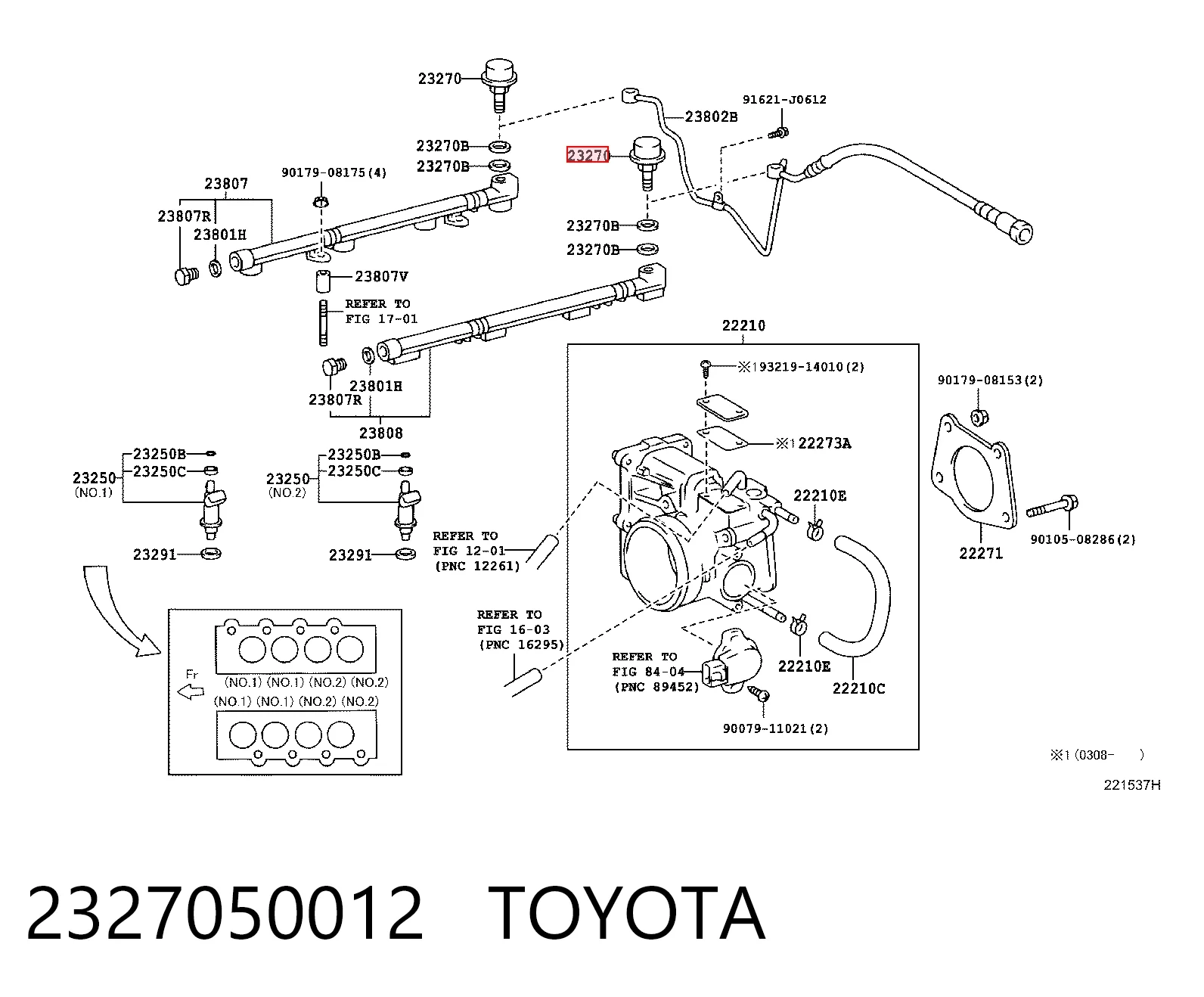 Comprar Regulador de presión de combustible en el riel de inyectores Toyota Land Cruiser  J10 a bajo precio