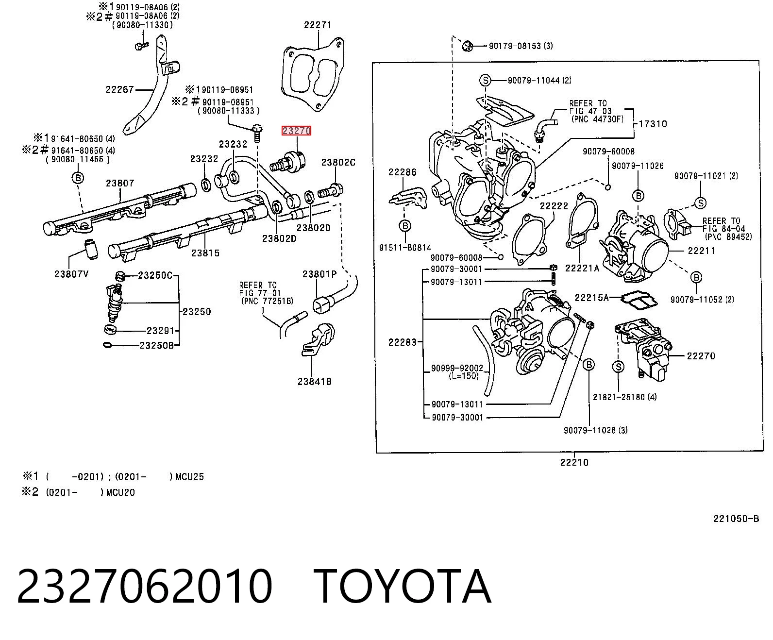 Válvula reguladora de presión para Lexus RX 300/330/350/400H U3